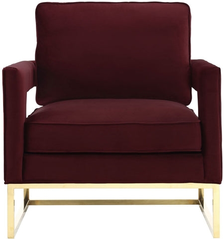 Avery Maroon Velvet Chair Model: TOV-A110