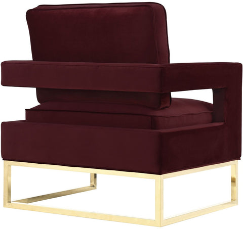 Avery Maroon Velvet Chair Model: TOV-A110