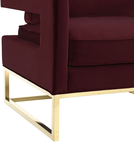 Avery Maroon Velvet Chair Model: TOV-A110