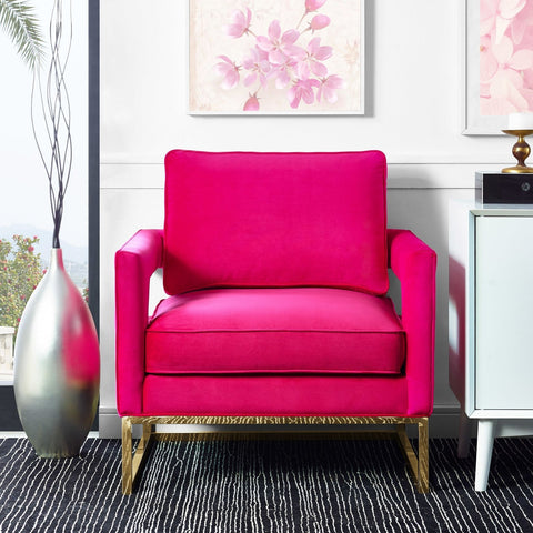 Avery Pink Velvet Chair Model: TOV-A120