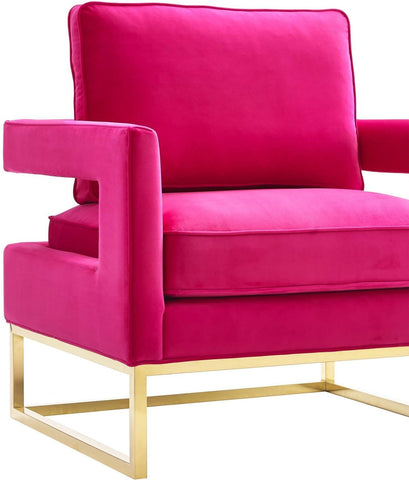 Avery Pink Velvet Chair Model: TOV-A120