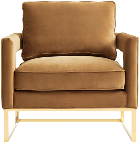 Avery Cognac Velvet Chair Model: TOV-A128