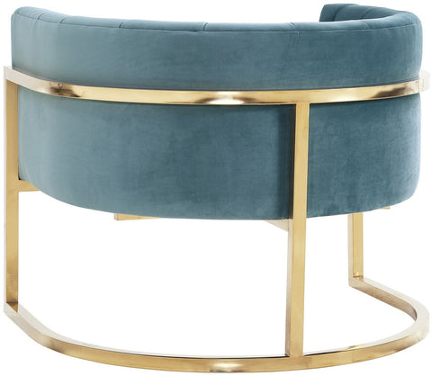 Magnolia Sea Blue Chair with Gold Base Model: TOV-A144