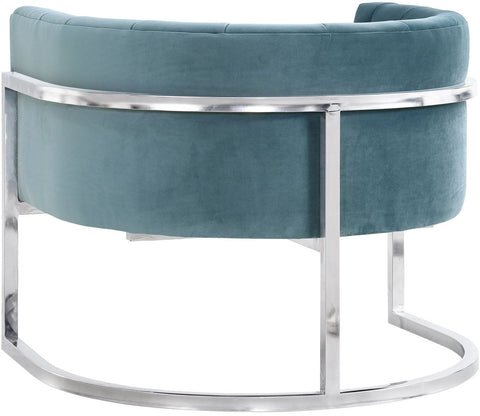 Magnolia Sea Blue Chair with Silver Base Model: TOV-A147