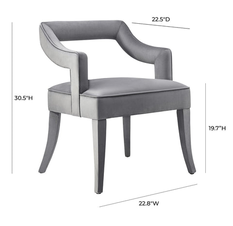 Tiffany Grey Velvet Chair Model: TOV-A210