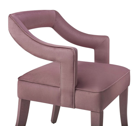Tiffany Pink Slub Velvet Chair Model: TOV-A211