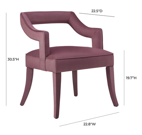 Tiffany Pink Slub Velvet Chair Model: TOV-A211