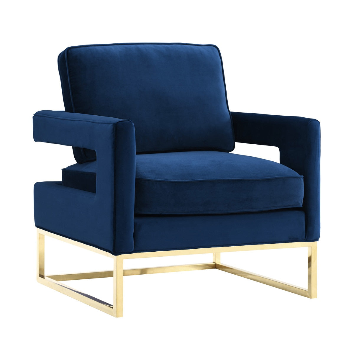 Avery Navy Velvet Chair Model: TOV-A91