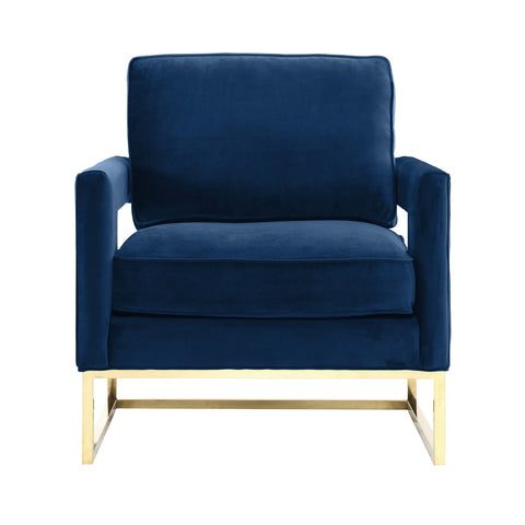 Avery Navy Velvet Chair Model: TOV-A91
