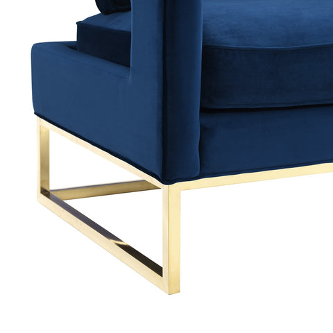 Avery Navy Velvet Chair Model: TOV-A91