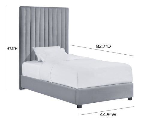 Arabelle Grey Bed in Twin Model: TOV-B126
