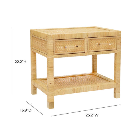 Amara Natural Rattan Nightstand Model: TOV-B21027