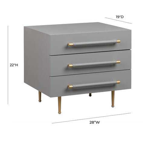 Trident Grey Nightstand Model: TOV-B44061