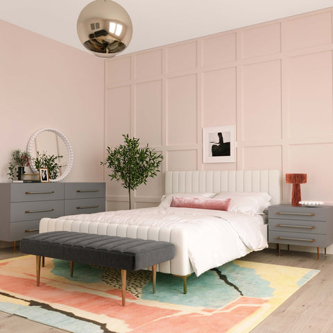 Trident Grey Nightstand Model: TOV-B44061