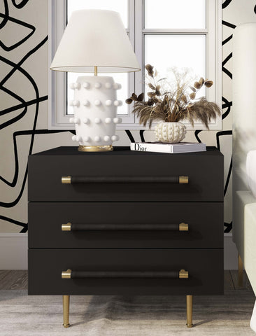 Trident Black Nightstand Model: TOV-B44075