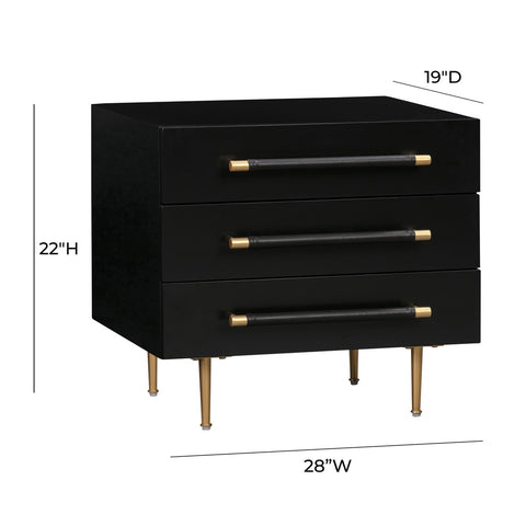 Trident Black Nightstand Model: TOV-B44075