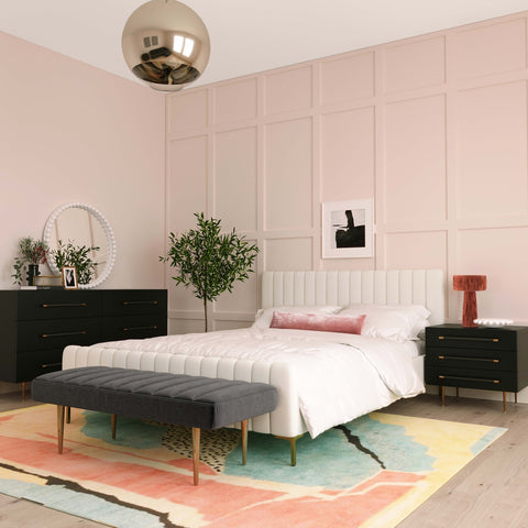 Trident Black Nightstand Model: TOV-B44075