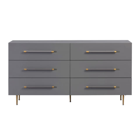 Trident Grey 6 Drawer Dresser Model: TOV-B44094