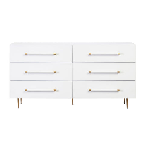 Trident White 6 Drawer Dresser Model: TOV-B44095