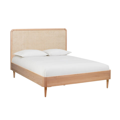 Carmen Natural Ash and Cane Bed in Queen Model: TOV-B44158