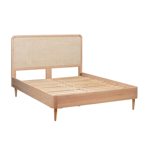 Carmen Natural Ash and Cane Bed in Queen Model: TOV-B44158