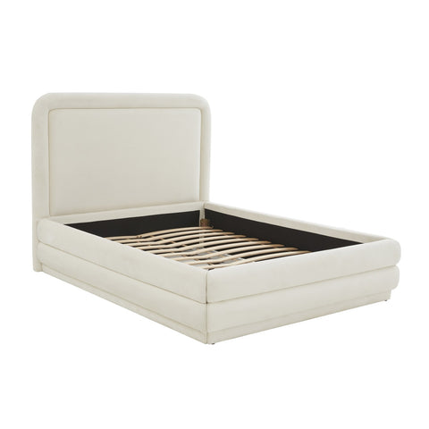 Briella Cream Velvet Bed in King Model: TOV-B44210