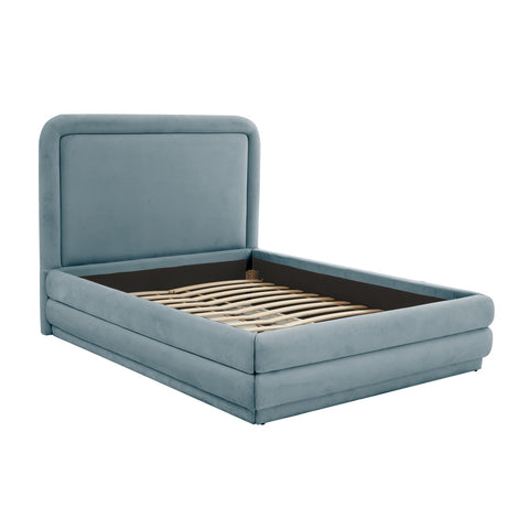 Briella Bluestone Velvet Bed in Queen Model: TOV-B44213