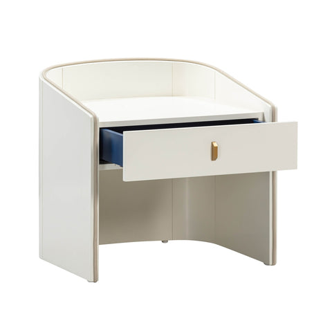Collins Cream Lacquer Nightstand Model: TOV-B54249