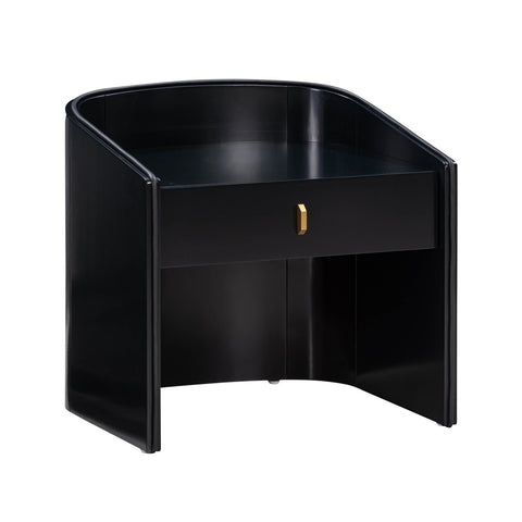 Collins Black Lacquer Nightstand Model: TOV-B54250