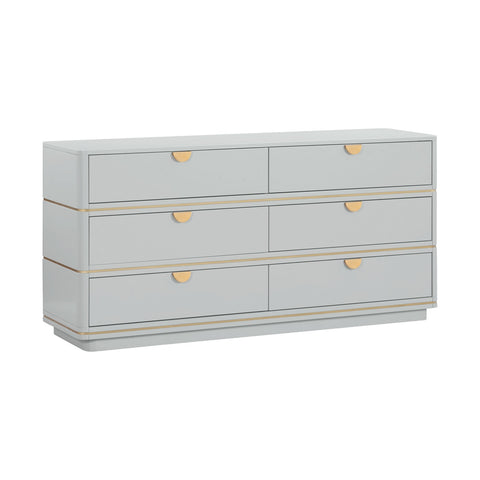 Julieta Grey 6 Drawer Dresser Model: TOV-B54254
