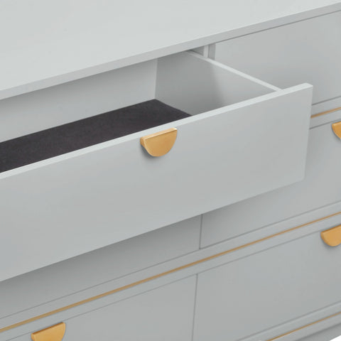Julieta Grey 6 Drawer Dresser Model: TOV-B54254