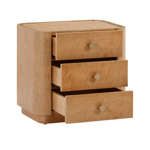 Abigail Natural Birdseye Maple Nightstand Model: TOV-B54255