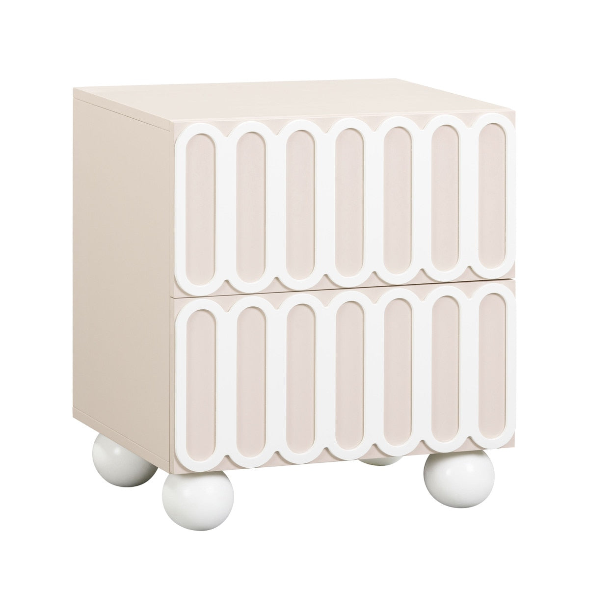 Tori Motif Taupe Nightstand Model: TOV-B54321