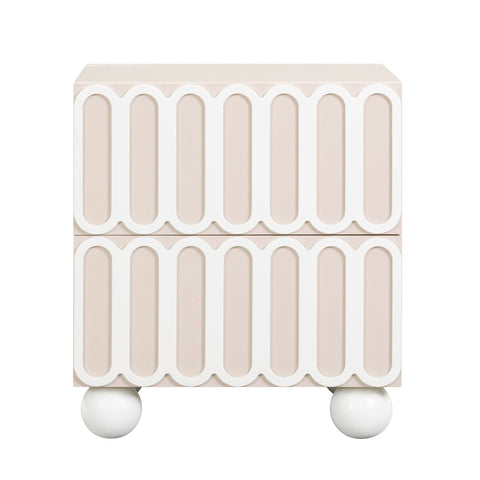 Tori Motif Taupe Nightstand Model: TOV-B54321