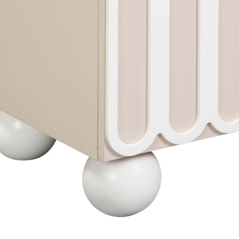 Tori Motif Taupe Nightstand Model: TOV-B54321