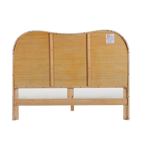 Grappa Natural Wood & Rattan Queen Bed Model: TOV-B54346