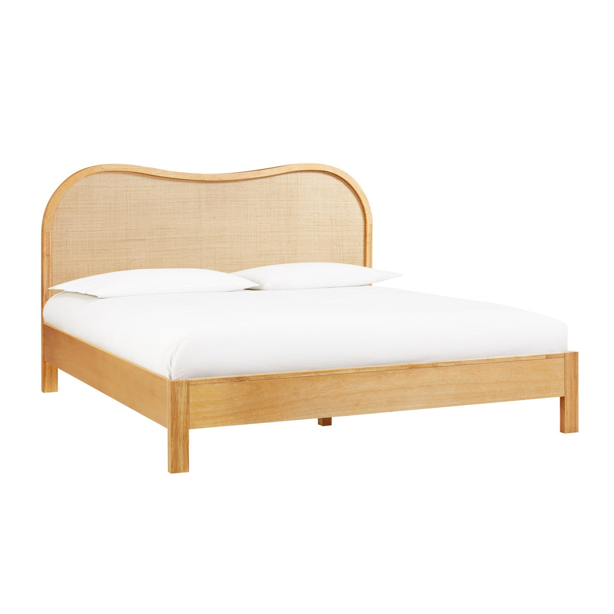 Grappa Natural Wood & Rattan King Bed Model: TOV-B54347