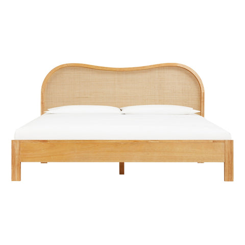 Grappa Natural Wood & Rattan King Bed Model: TOV-B54347