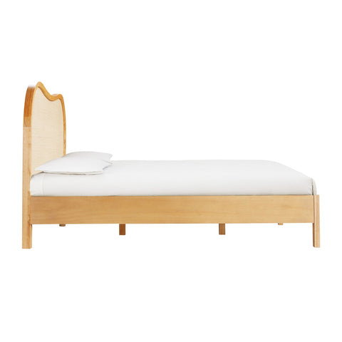 Grappa Natural Wood & Rattan King Bed Model: TOV-B54347