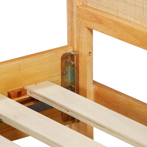 Grappa Natural Wood & Rattan King Bed Model: TOV-B54347