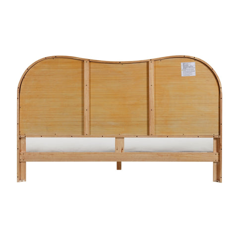 Grappa Natural Wood & Rattan King Bed Model: TOV-B54347