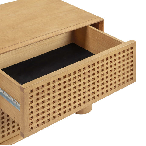 Miles Natural Wood 2-Drawer Nightstand Model: TOV-B54348