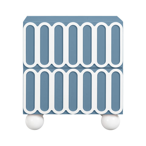 Tori Motif Blue Nightstand Model: TOV-B54374