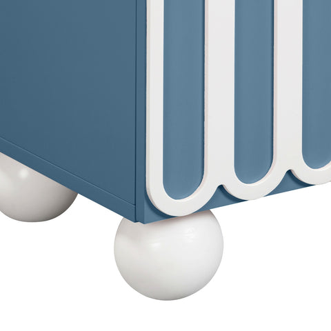 Tori Motif Blue Nightstand Model: TOV-B54374