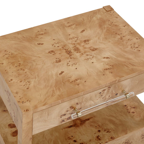Brandyss Honey Burl Nightstand Model: TOV-B54387