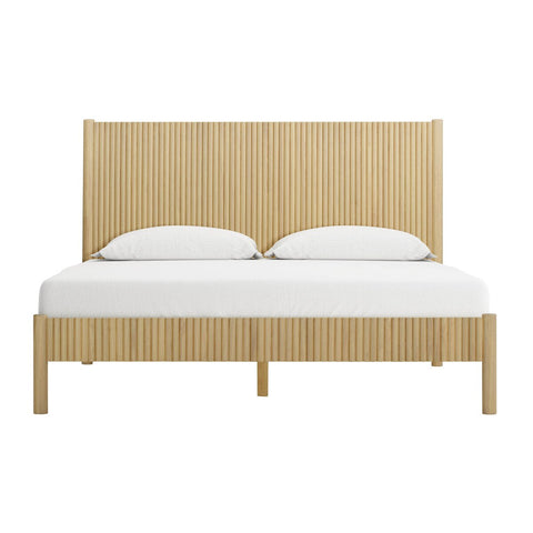 Tyla Natural Wood Queen Bed Model: TOV-B54409
