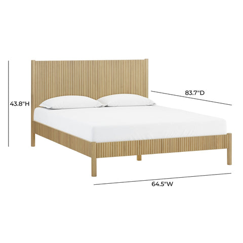 Tyla Natural Wood Queen Bed Model: TOV-B54409