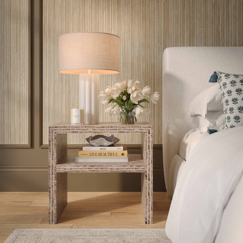 Derry Lavender Capiz Shell Nightstand Model: TOV-B54433