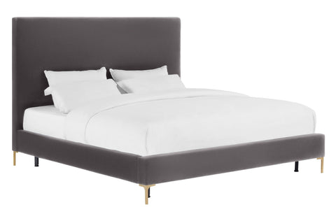 Delilah Grey Velvet Bed in King Model: TOV-B6267