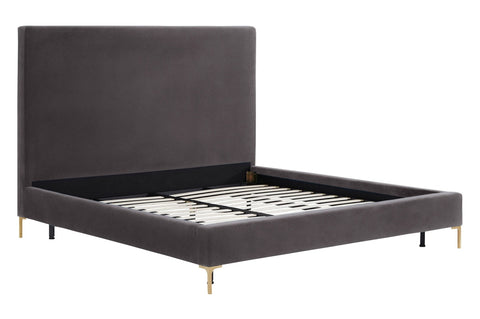 Delilah Grey Velvet Bed in King Model: TOV-B6267